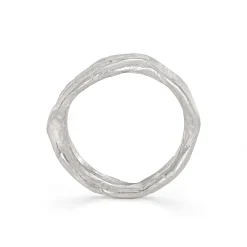 Rugged Ripple Ring Silver