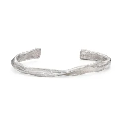Rugged Rock Cuff Silver