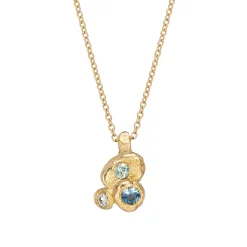 Sapphire and Diamond Carn Pendant