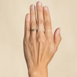Sapphire Half Channel Ring