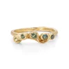 Sea Green Sapphire Palmata Ring