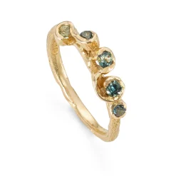 Sea Green Sapphire Palmata Ring