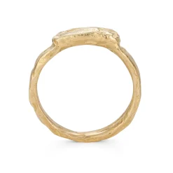 Signet Men-Amber Ring 18ct Gold