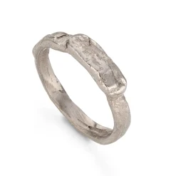 Signet Men-Amber Ring 18ct White Gold