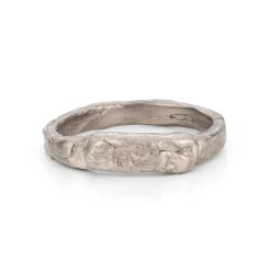 Signet Men-Amber Ring 18ct White Gold