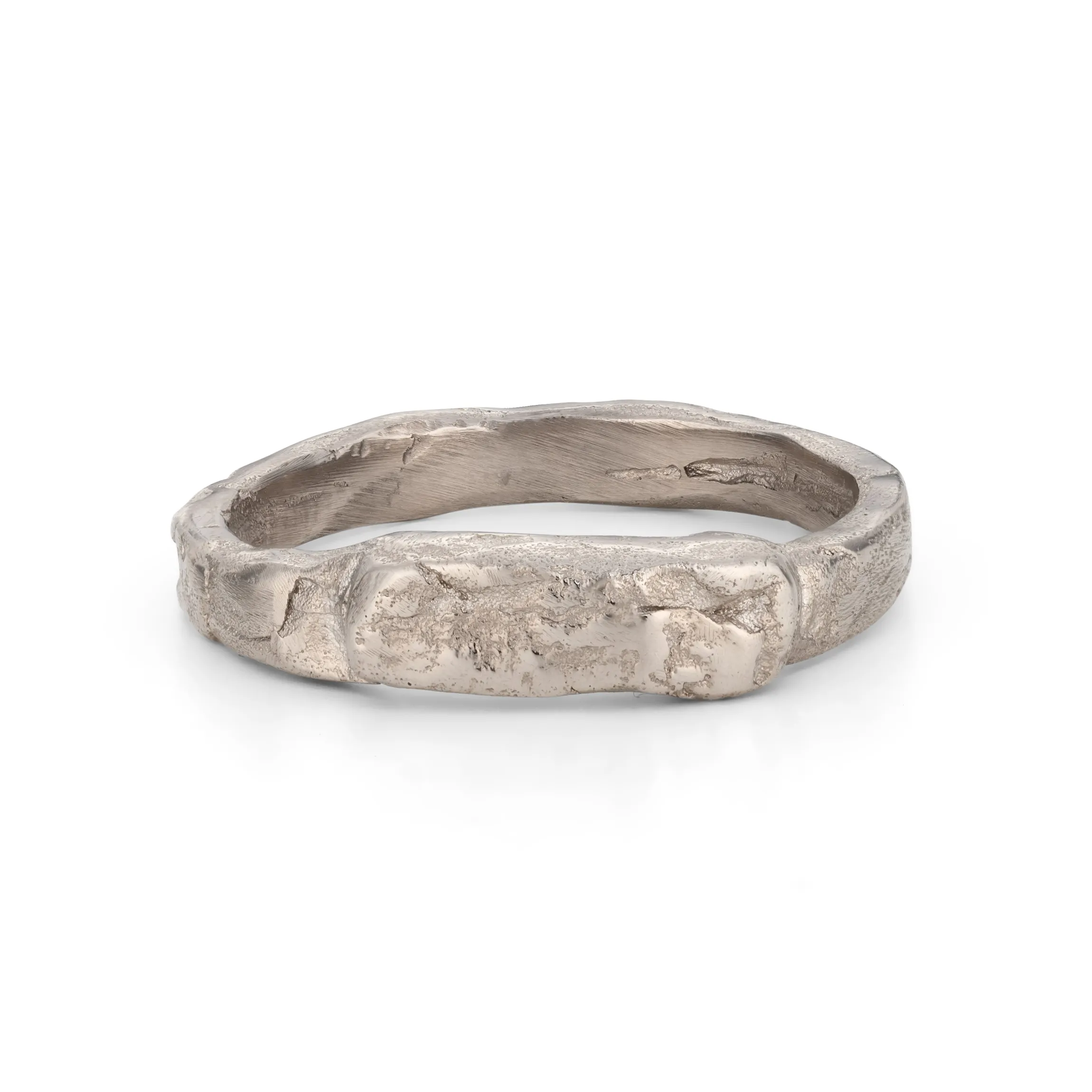 Signet Men-Amber Ring 18ct White Gold