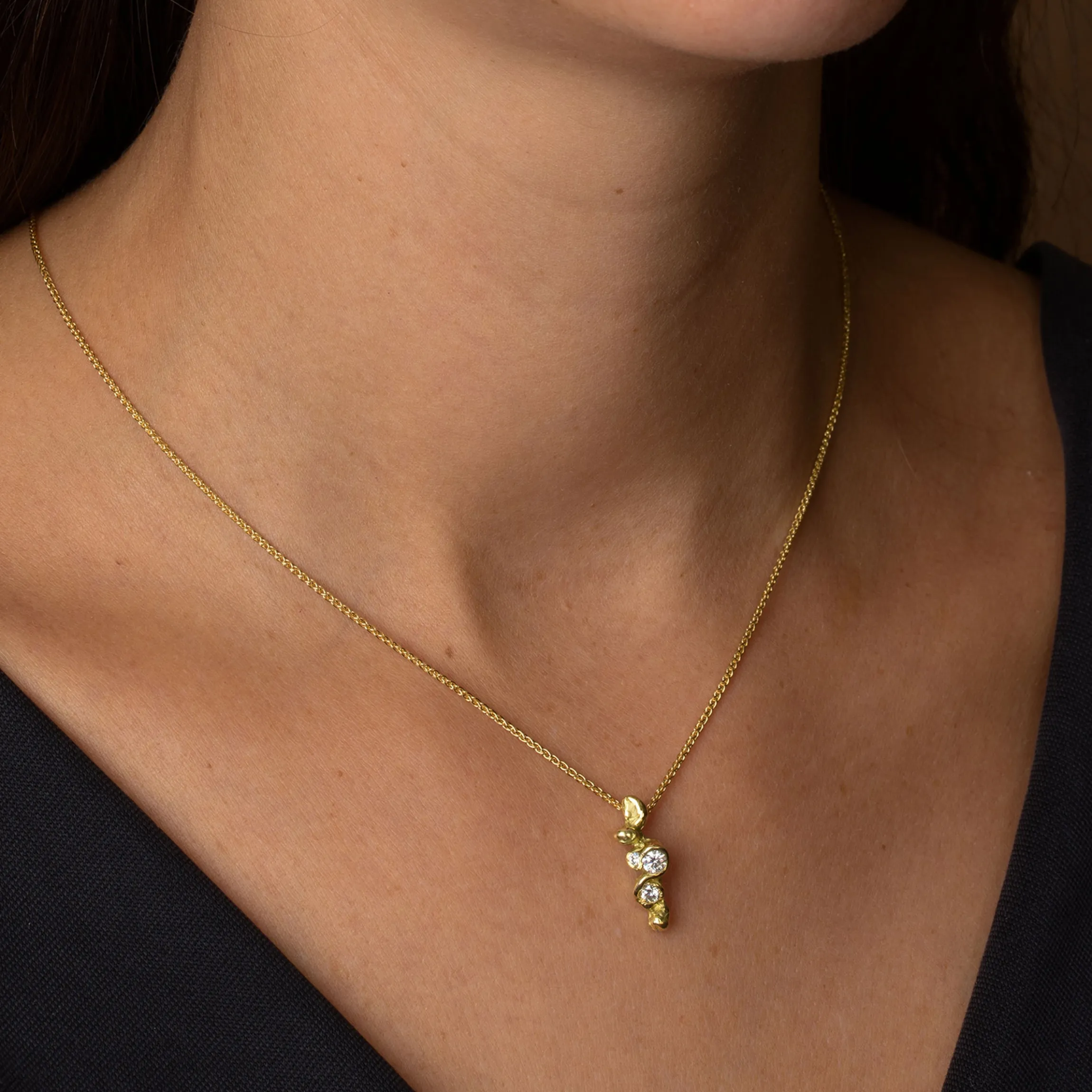Spiralis Diamond Pendant