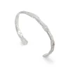 Stone Cuff Silver