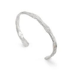 Stone Cuff Silver