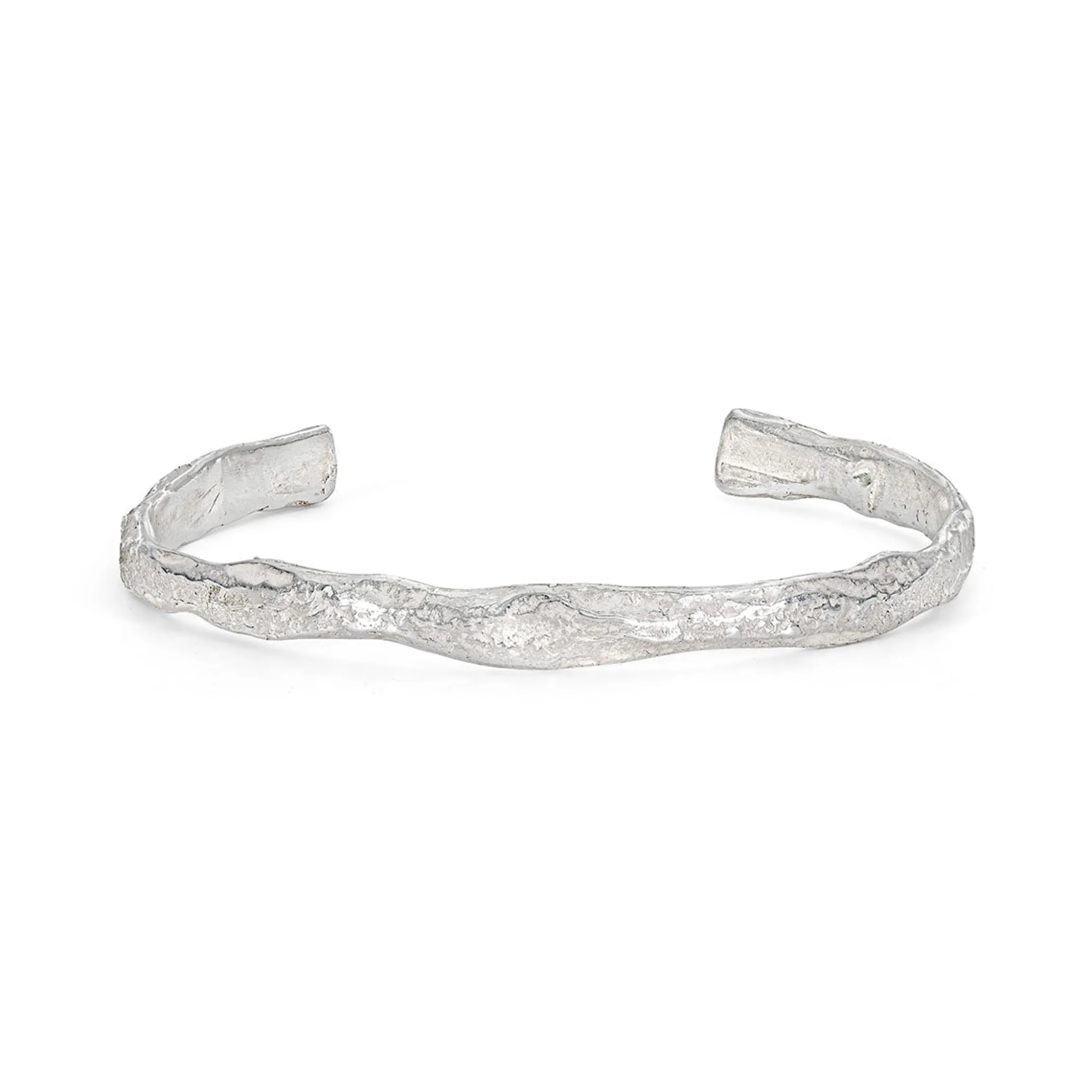 Stone Cuff Silver