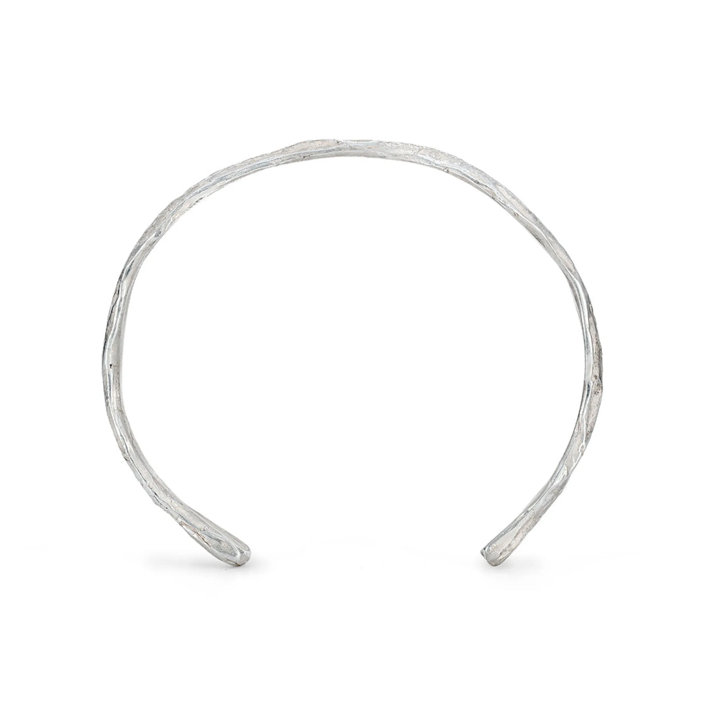 Stone Cuff Silver