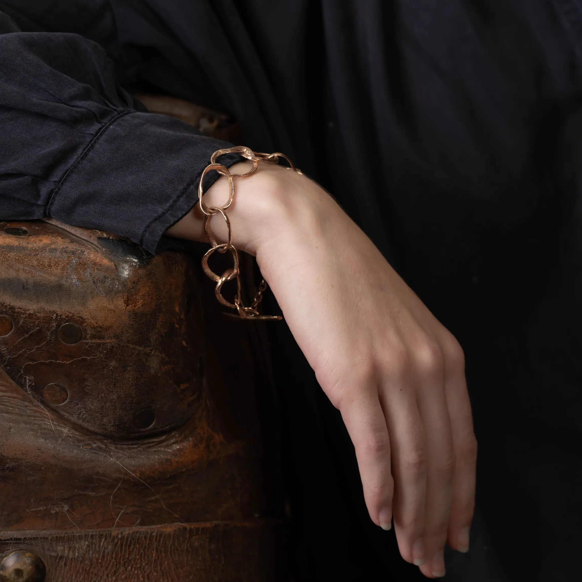 Stone Drawing Bracelet 9ct Rose Gold