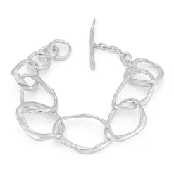 Stone Drawing Bracelet Silver