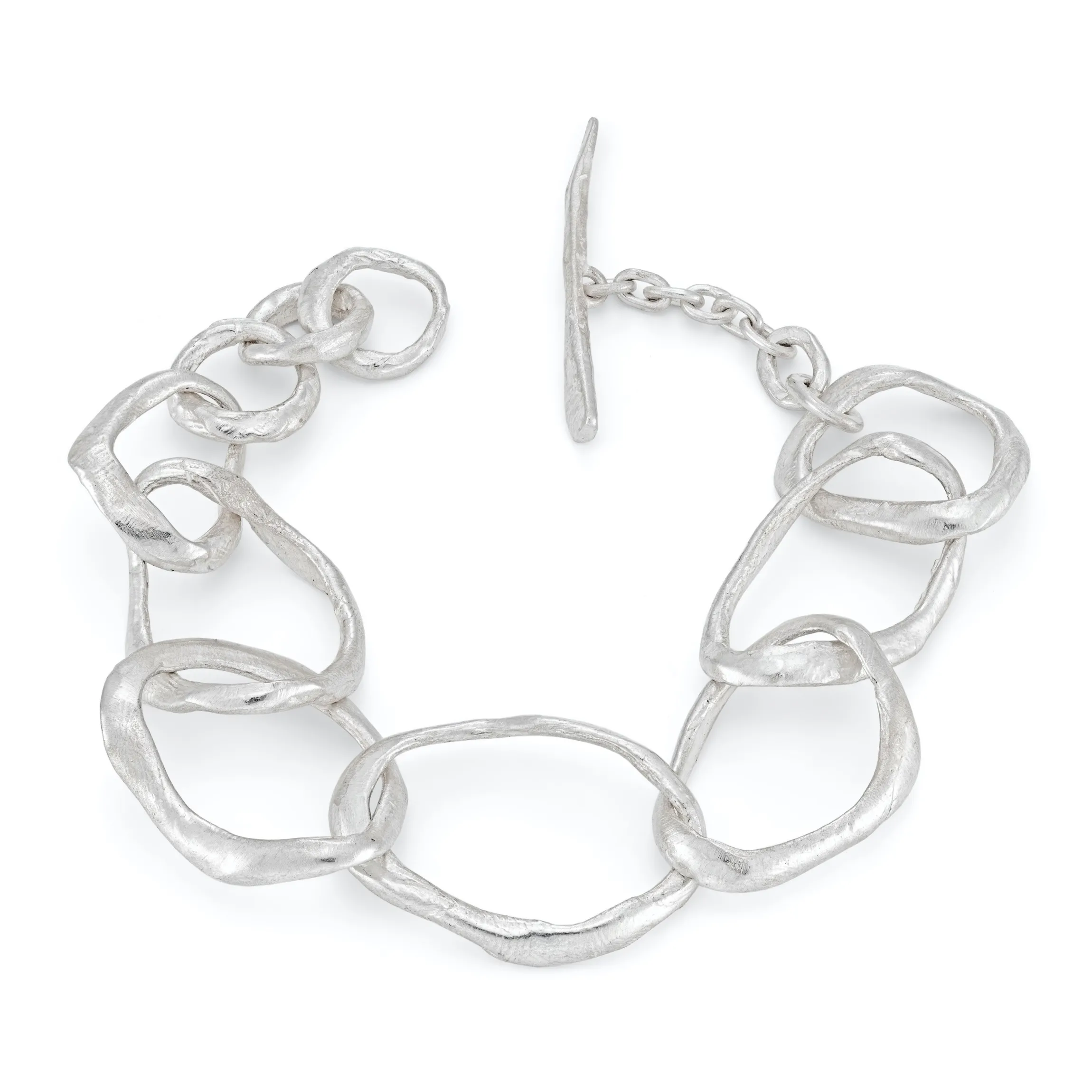 Stone Drawing Bracelet Silver