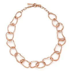 Stone Drawing Necklace 9ct Rose Gold