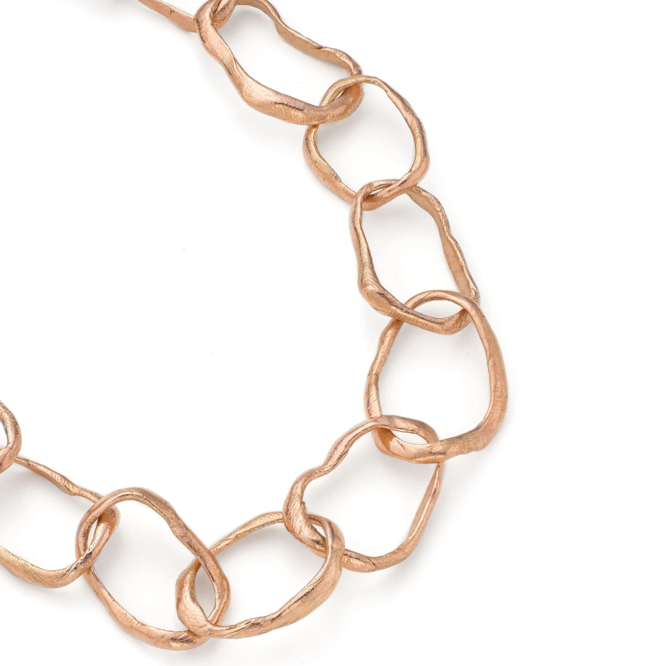 Stone Drawing Necklace 9ct Rose Gold