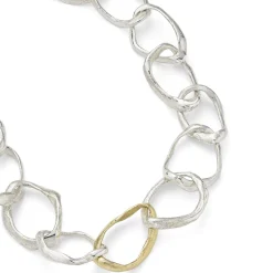 Stone Drawing Necklace with 9ct Gold Link