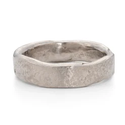 Stone Medium Ring 18ct White Gold