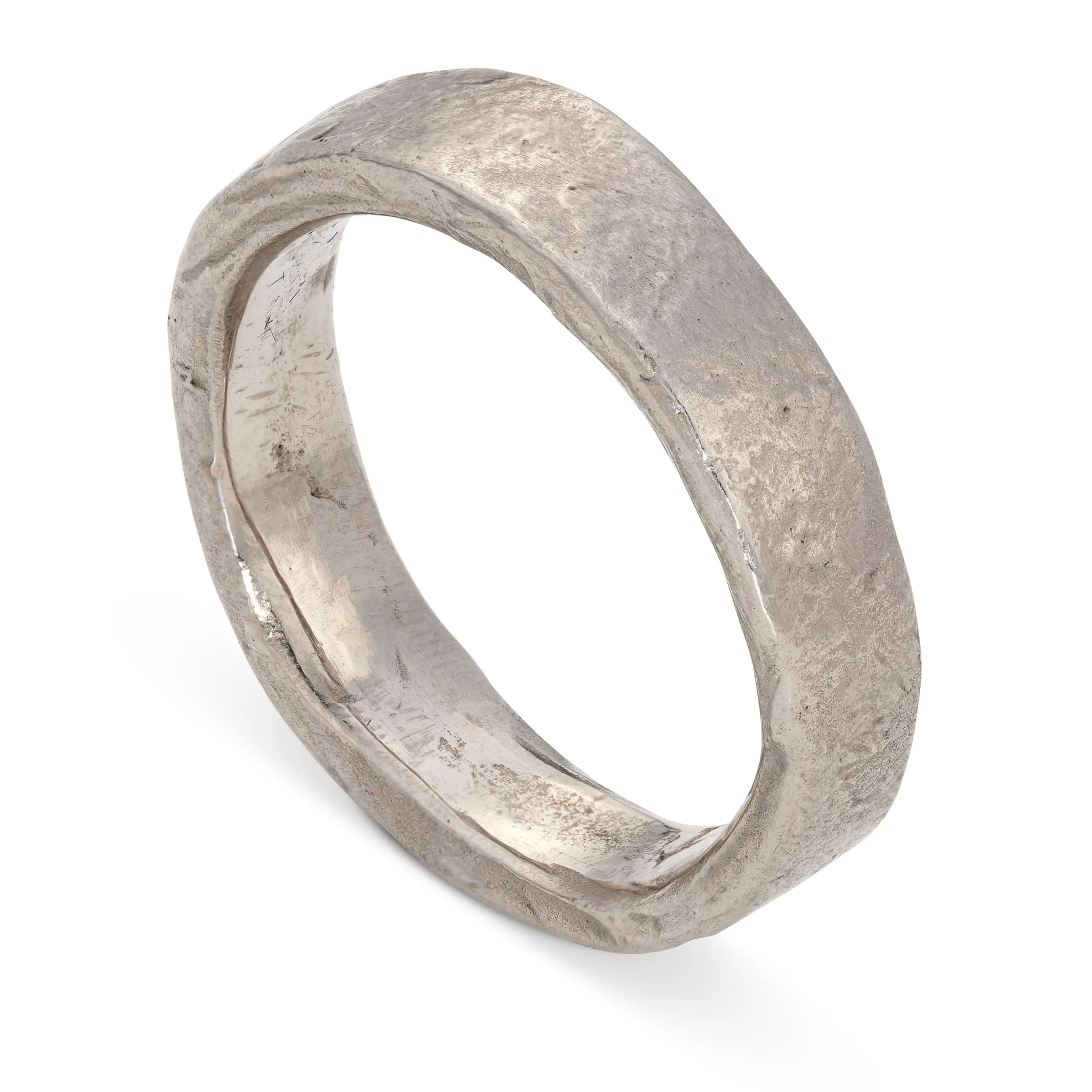 Stone Medium Ring 18ct White Gold