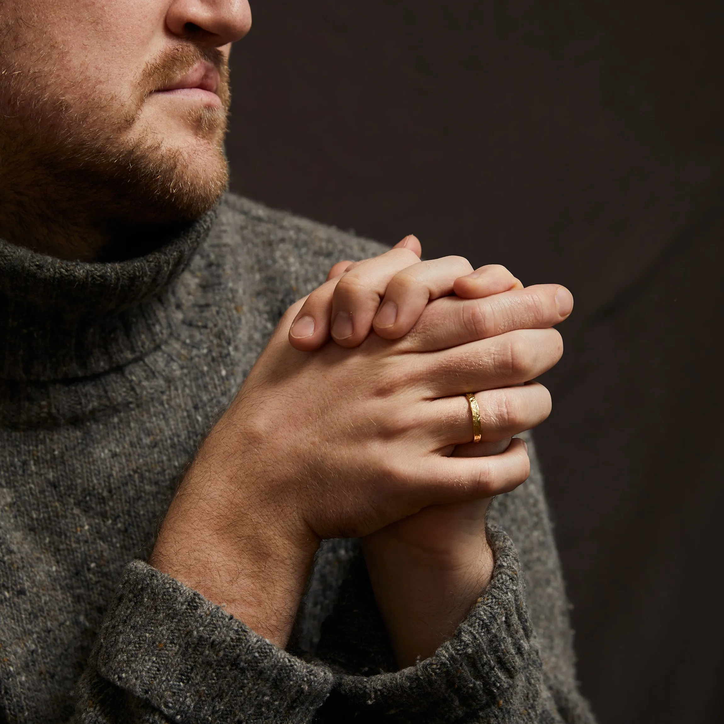 Stone Slim Ring 18ct Gold