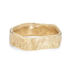 Stone Wide Ring 9ct Gold