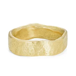 Stone Wide Ring 18ct Gold