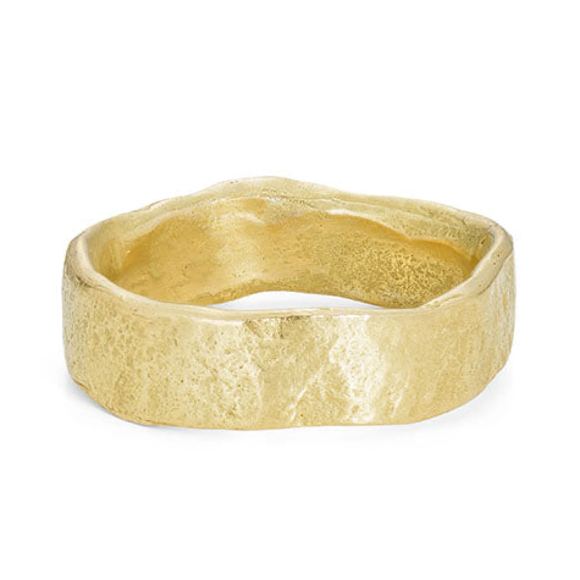 Stone Wide Ring 18ct Gold