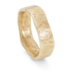 Stone Wide Ring 9ct Gold