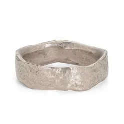 Stone Wide Ring 18ct White Gold