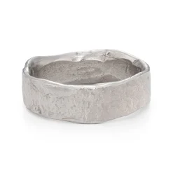 Stone Wide Ring Platinum