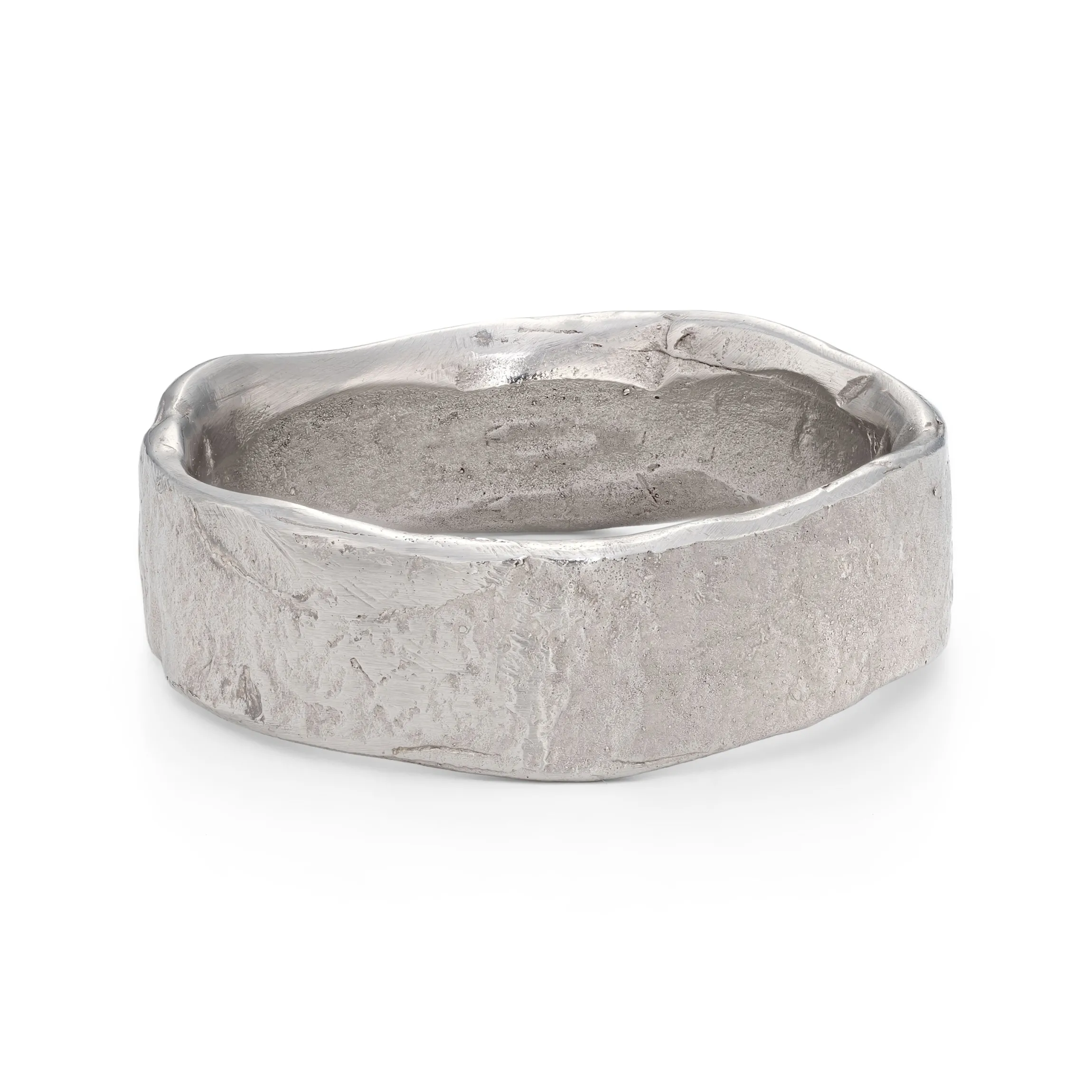Stone Wide Ring Platinum