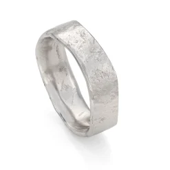 Stone Wide Ring Platinum