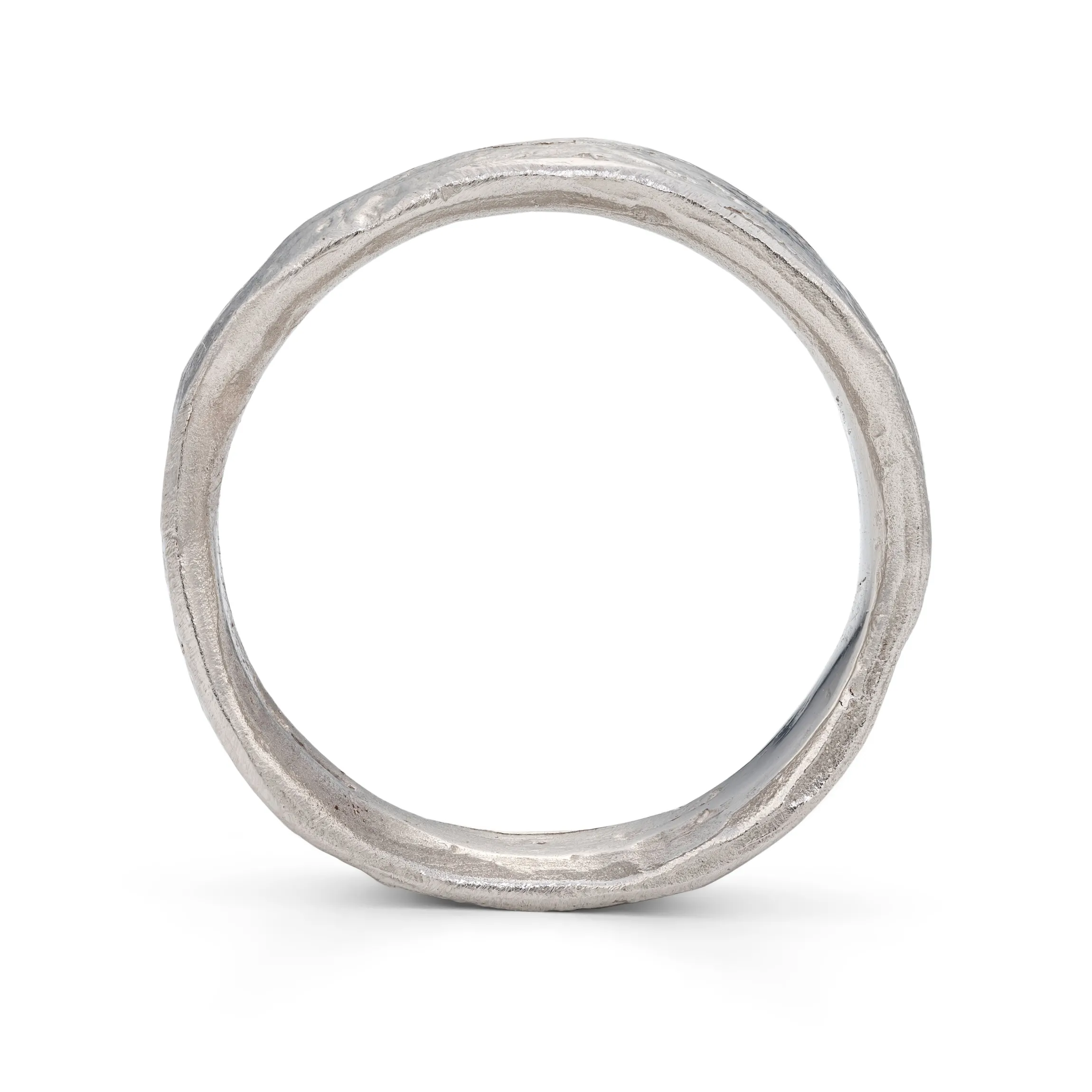 Stone Wide Ring Platinum