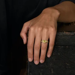 Sunshine Diamond Adakite Ring