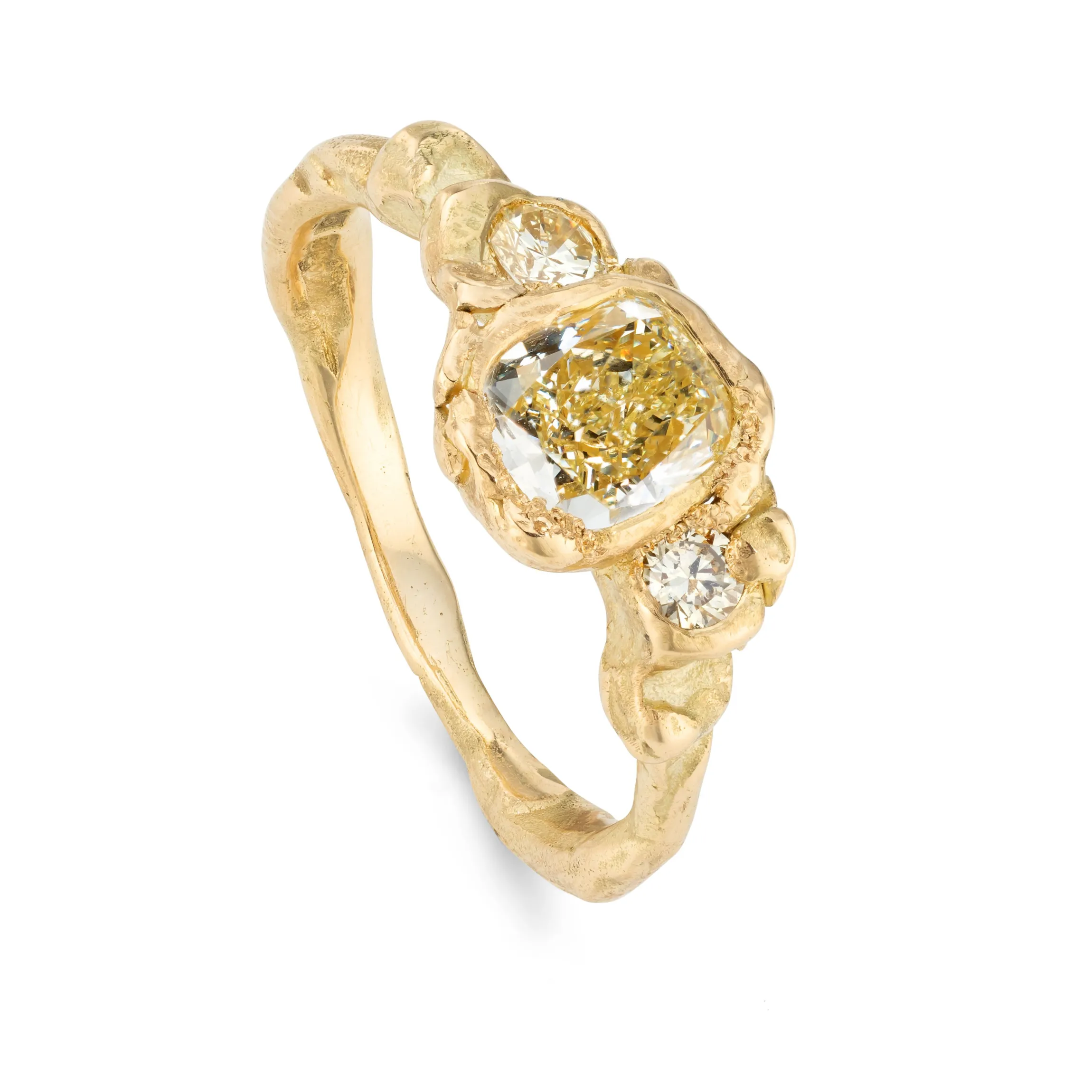 Sunshine Diamond Adakite Ring