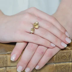 Tall Scribble Ring 9ct Gold