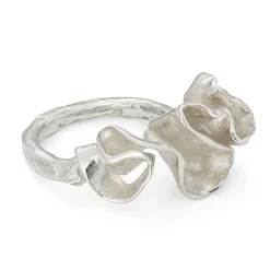 Tall Scribble Ring Silver