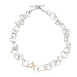 Tangle Necklace Silver with 9ct Yellow Gold Link