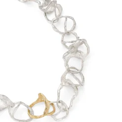 Tangle Necklace Silver with 9ct Yellow Gold Link