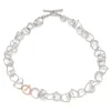 Tangle Silver Necklace with 9ct Rose Gold Link