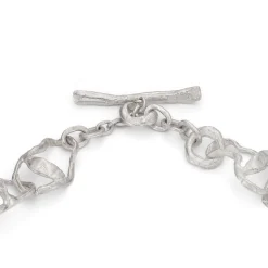 Tangle Silver Necklace with 9ct Rose Gold Link