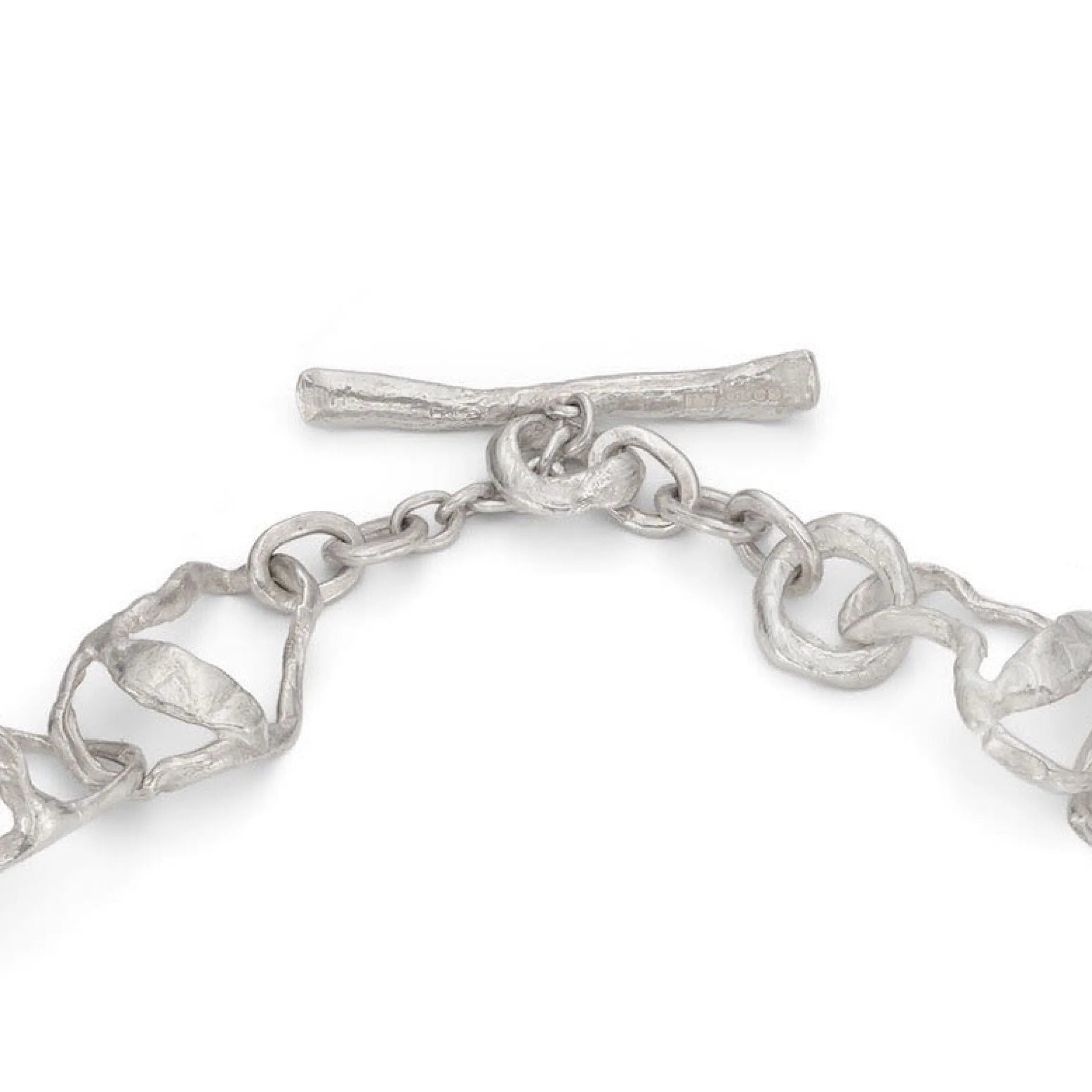Tangle Silver Necklace with 9ct Rose Gold Link