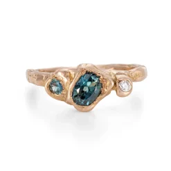 Teal Rose Adakite East Ring