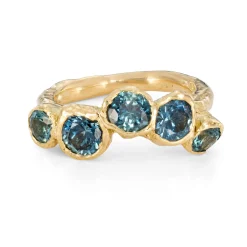 Teal Sea Anemone Ring