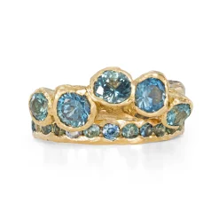 Teal Sea Anemone Ring