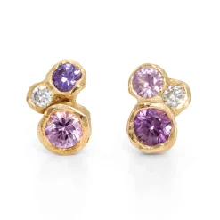 Thrift Pink Cluster Studs
