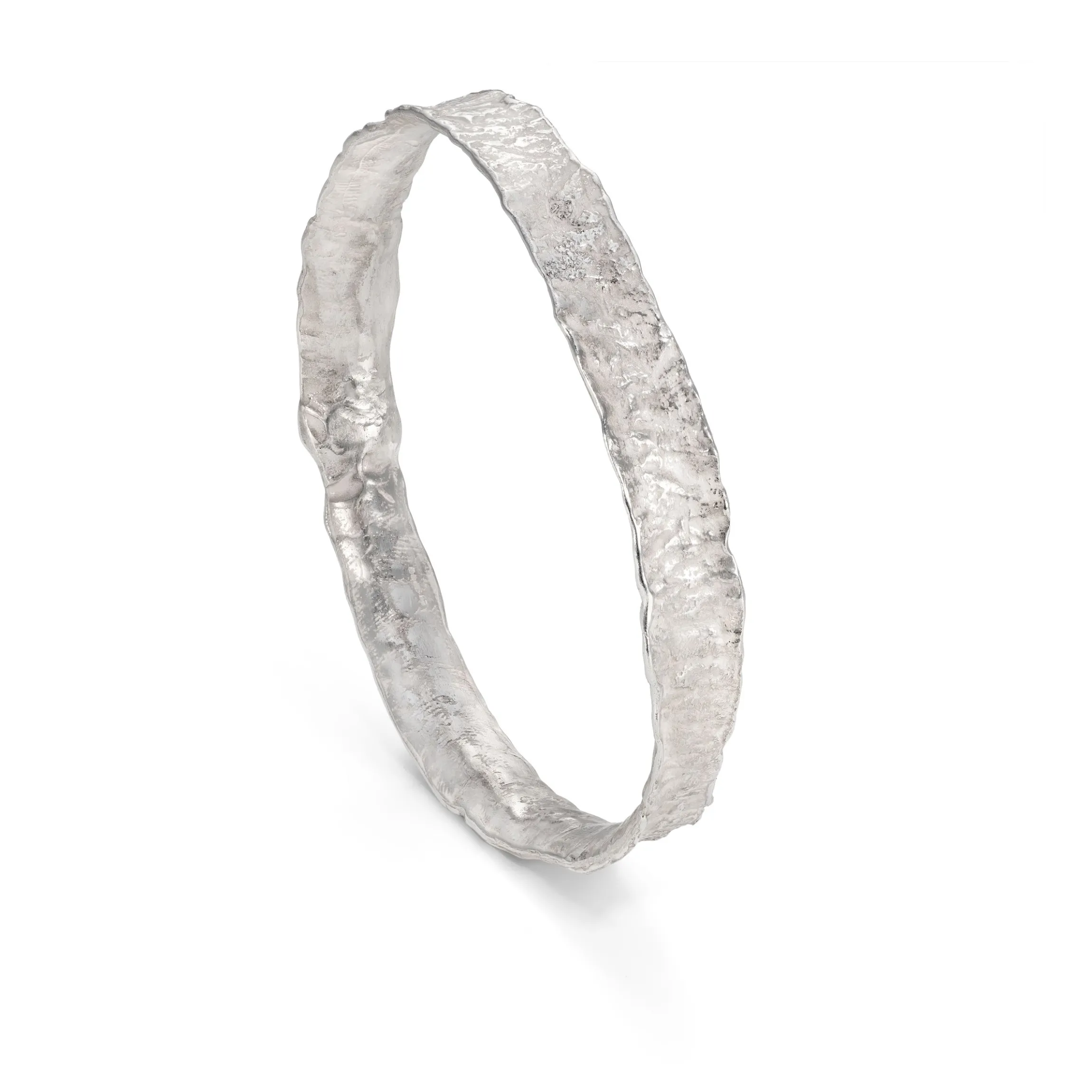 Wave Bangle Silver