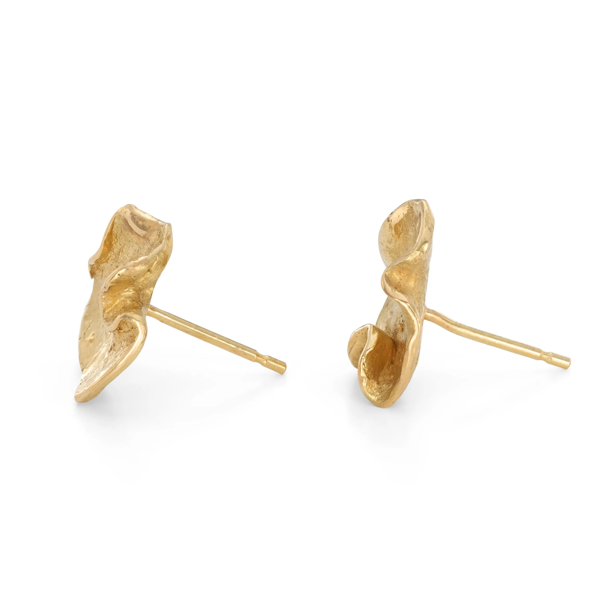 Wave Studs 18ct Gold